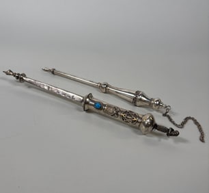 Two Yads (Torah Pointers): One Sterling, One Silverplate