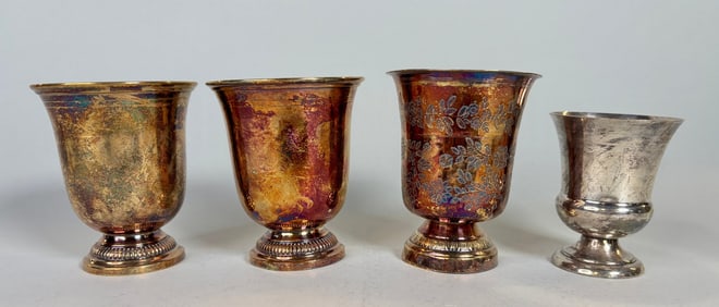Collection Of European And American Sterling Silver Cigarette Urns (4)