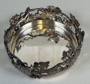 Odiot (France) .950 Silver Grape Vine Wine Coaster