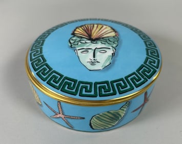 Richard Ginori Il Viaggio Di Nettuno Round Covered Trinket Box