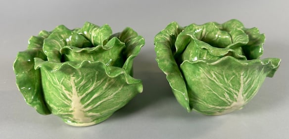 Dodie Thayer Lettuce Form Candlesticks