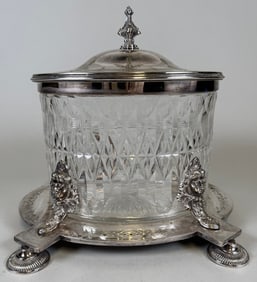 Christofle Classical Style Biscuit Jar On Stand