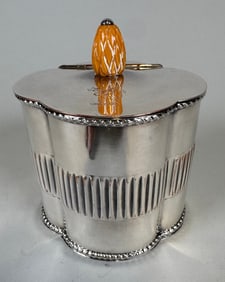 English Silverplate Tea Caddy By Exeter