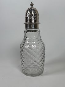 Sterling Silver And Glass Caster