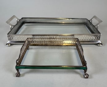 American Sterling Silver And Glass Trays (2)