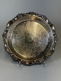 Poole Silver Plate Footed Salver