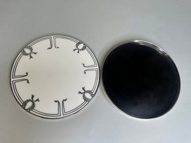 Sterling Silver Mounted Trivets (2)