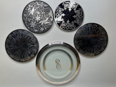 Collection Of Silverplate Trivets (5)