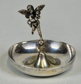 800 Silver Cherub Trinket Dish