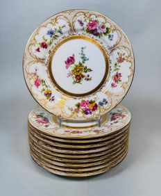 Set Of Ten Limoges Dessert Plates, Retailed By William Guerin & Co