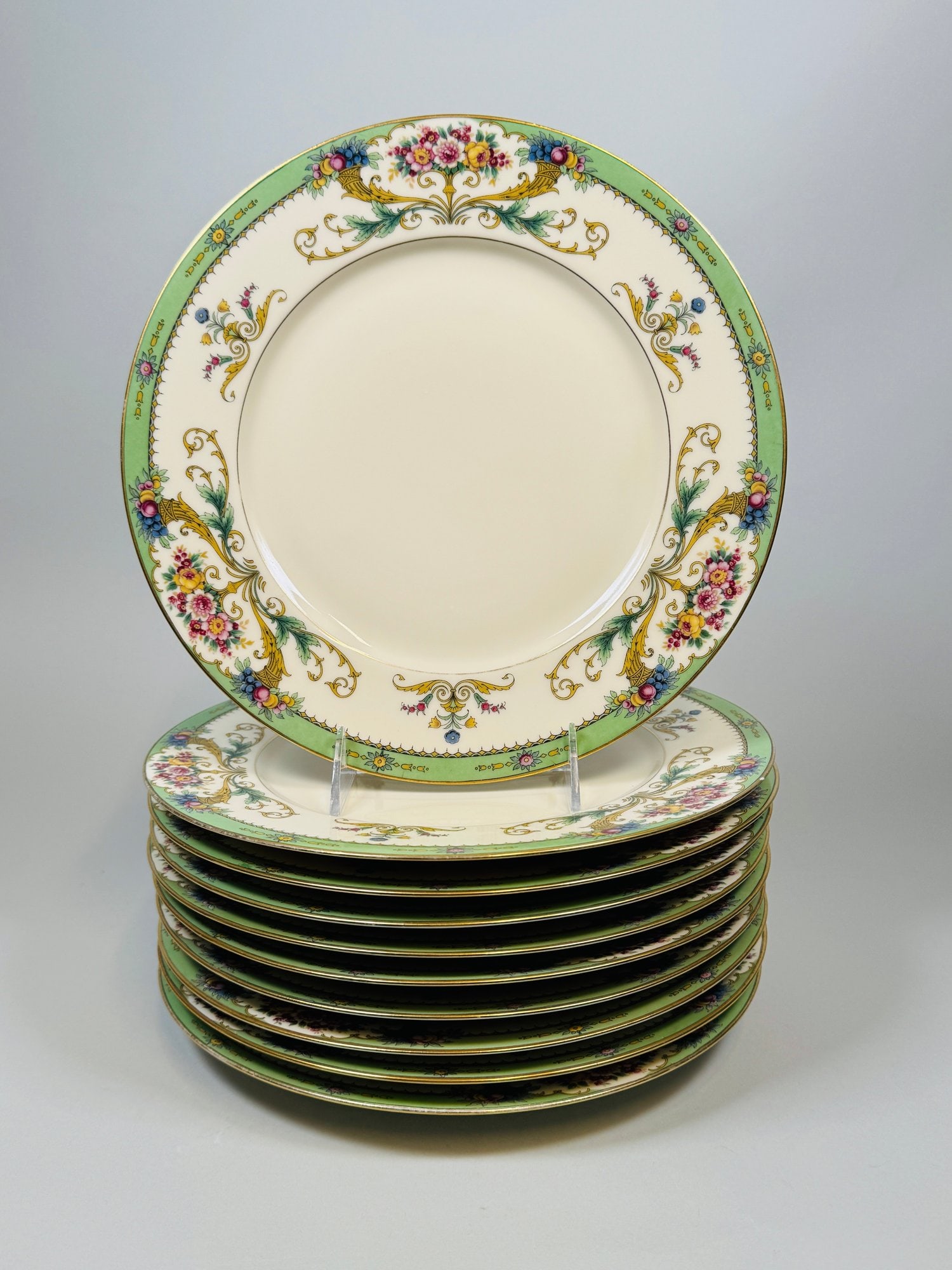 Black Knight (Hohenberg, Germany) 'Hathanvay' Dinner Plates (10): Dia.: 10 1/2 inches