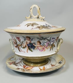 Continental Circular Tureen, Cover And Stand