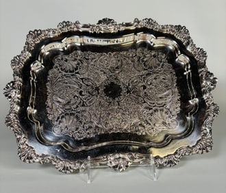 5th Avenue Silver Plated Footed Tray