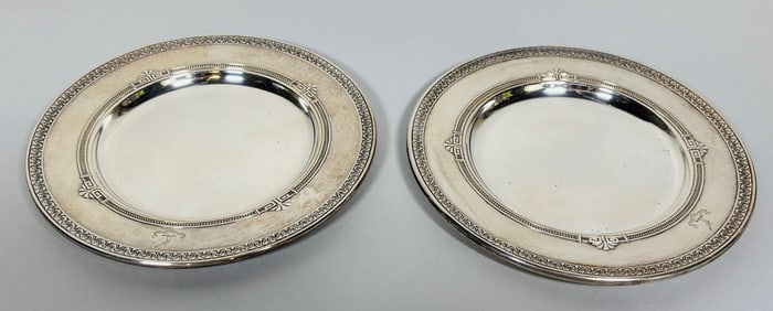 Pair Of Gorham Silver 'Shamrock' Dishes