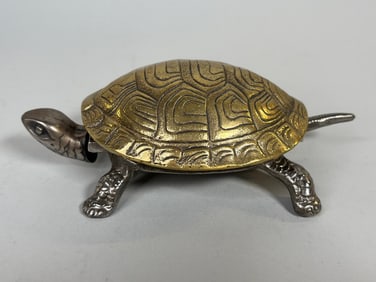Figural Turtle Wind-up Hotel Bell, C 1900