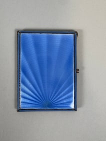 Henry Clifford Davis, Birmingham, Sterling Silver And Blue Guilloche Enamel Cigarette Case, 1854