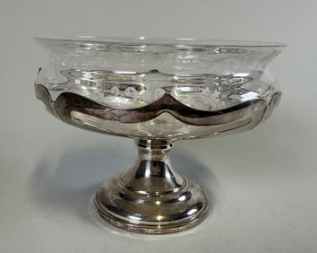 Sheffield Silver Co. Weighted Silver Footed Dish