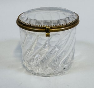 Baccarat Bambou Tours Crystal Box, C. 1900