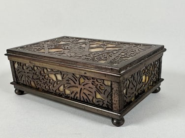 Tiffany Studios Grapevine Bronze Box