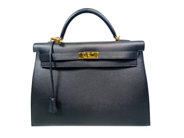 Hermes Kelly Sellier 40  In Fjord Leather With Gold Hardware, 2008