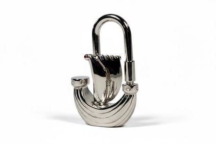 Hermes L Air De Paris Yacht Cadena Bag Charm In Silver