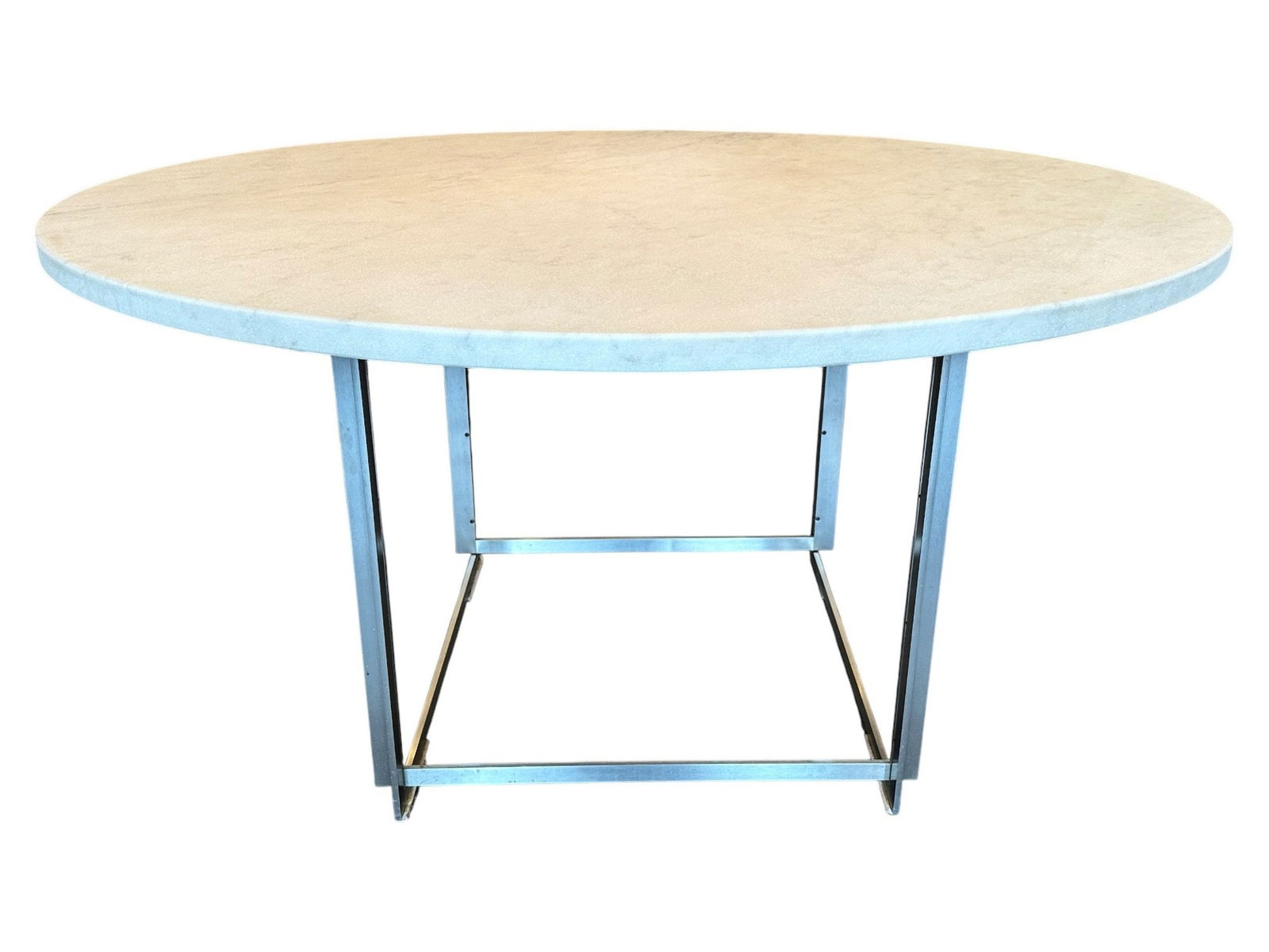 Poul Kjaerholm (Danish, 1929-1980)  For Fritz Hansen PK-54 Marble Top Dining Table (1 of 4)