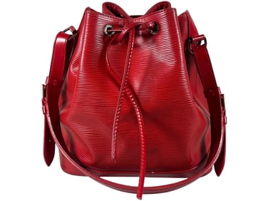 Louis Vuitton Noe Red Epi Leather Shoulder Bag