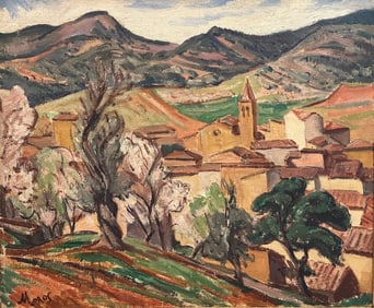 Manuel Moros (French/Colombian, 1898-1975), 'Collioure, France,' 20th Century, Oil On Canvas