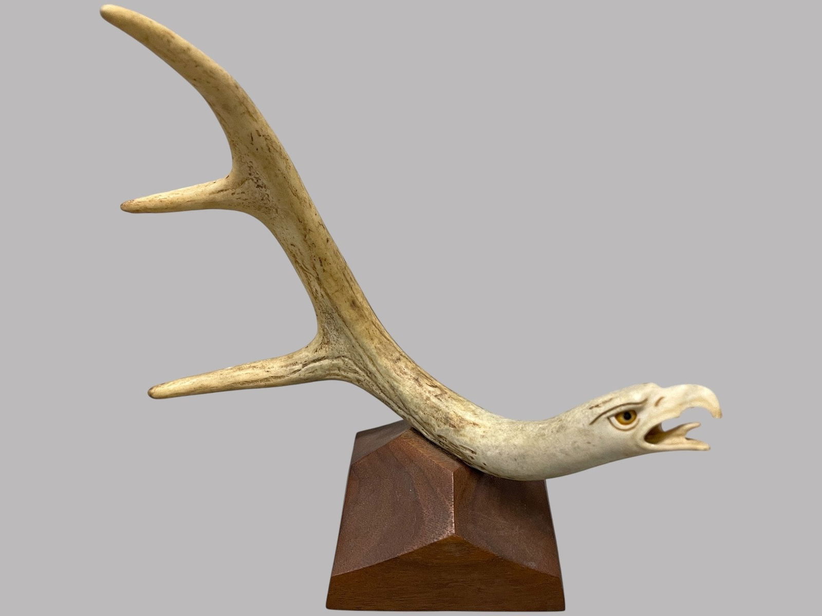 Stan Hill (Inuit, 1921-2003) Antler Eagle Carving Sculpture, 1985 (1 of 2)
