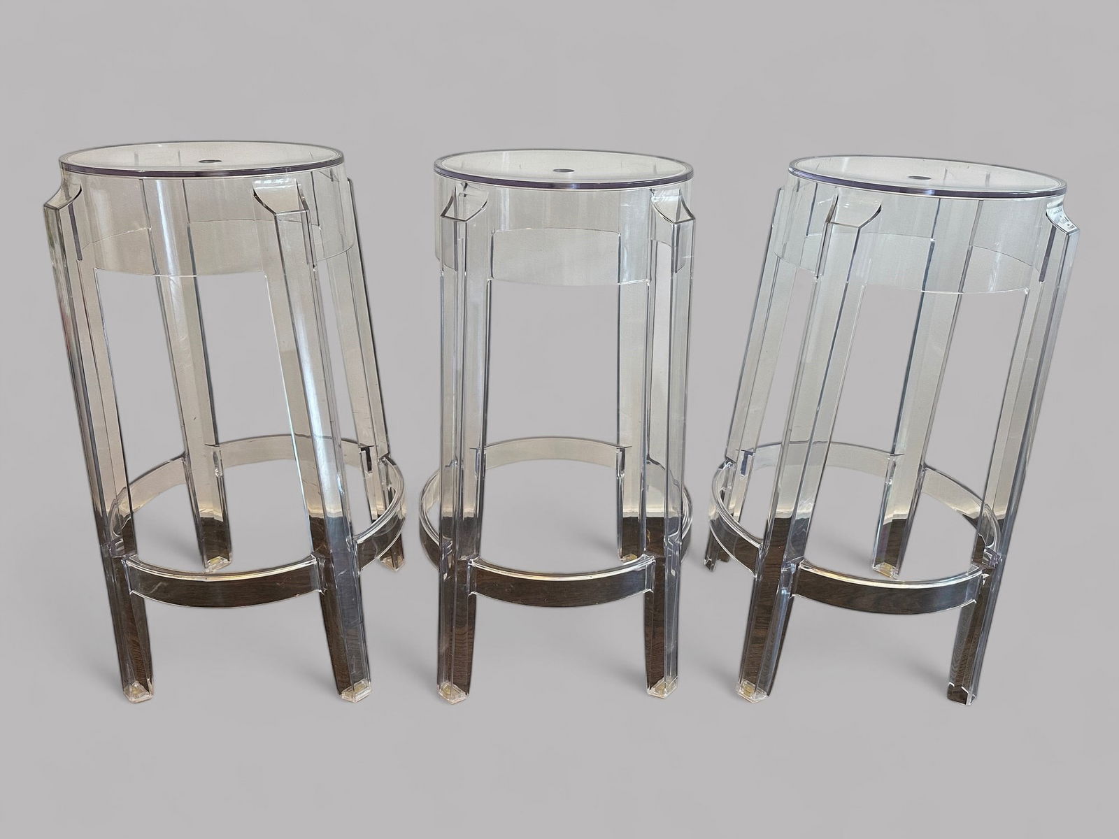 Kartell For Starck Charles Ghost Lucite Counter Stools (3) (1 of 3)