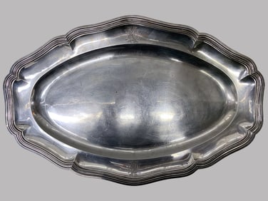 French Fine .950 Silver Tray, C. 1900