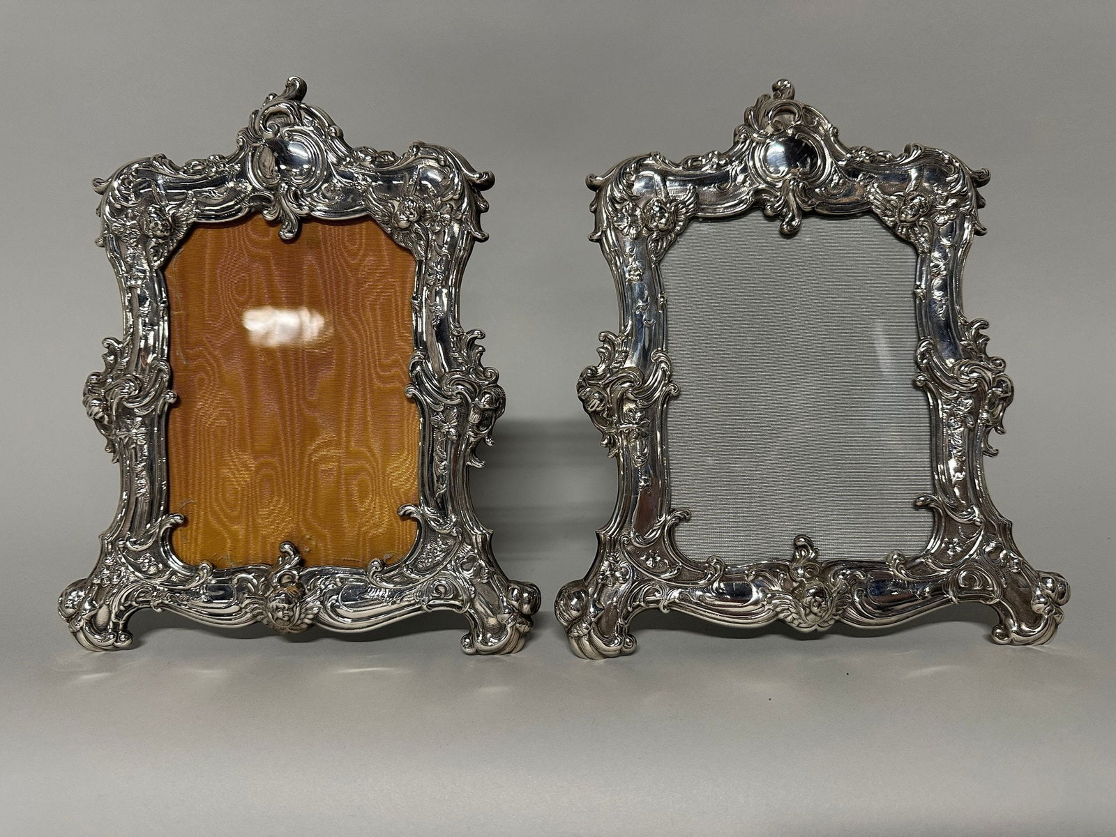 Pair Of Gorham Sterling Silver Repousee Photo Frames, C. 1900 (1 of 3)