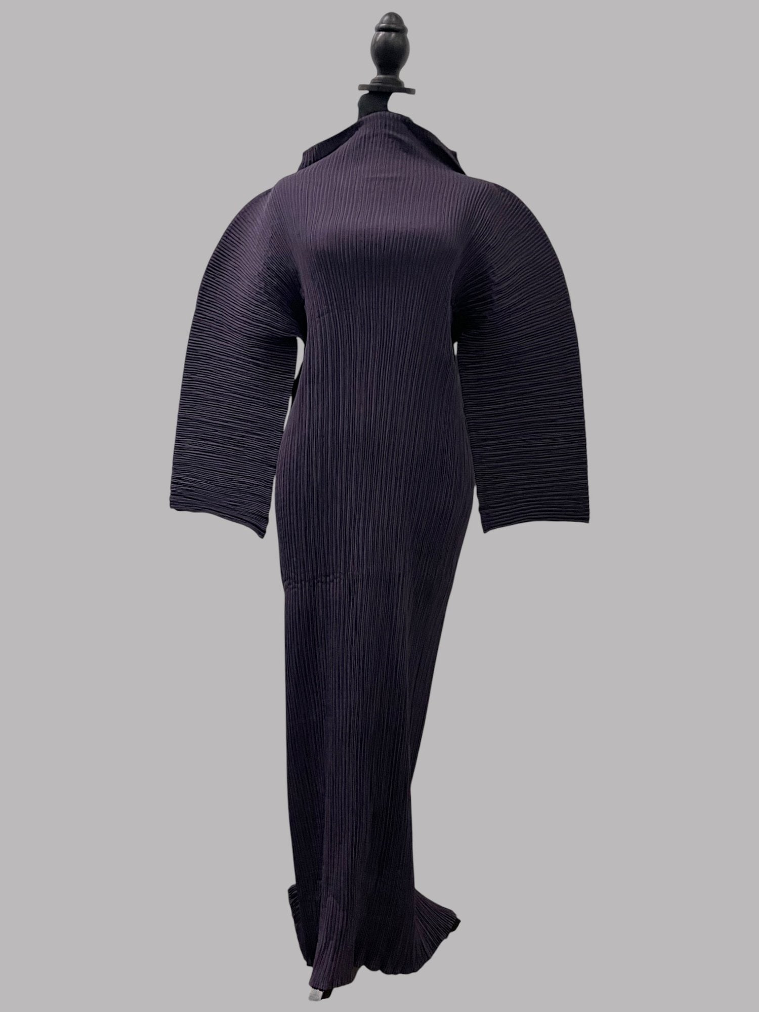 Issey Miyake For Bergdorf Goodman Purple Polyester Pleat Dress (1 of 2)