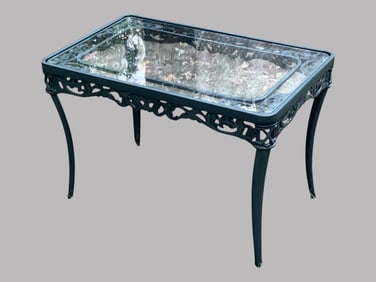 Brown Jordan 'Elegance' Cast Aluminum Outdoor Side Table With Glass Top