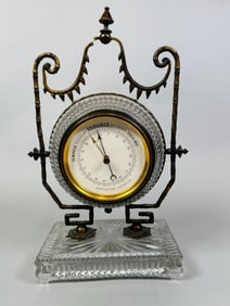 French Crystal Barometer, Early 20th Century