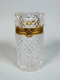 French Cut Crystal And Gilt Brass Mounted Box, Early 20th Century