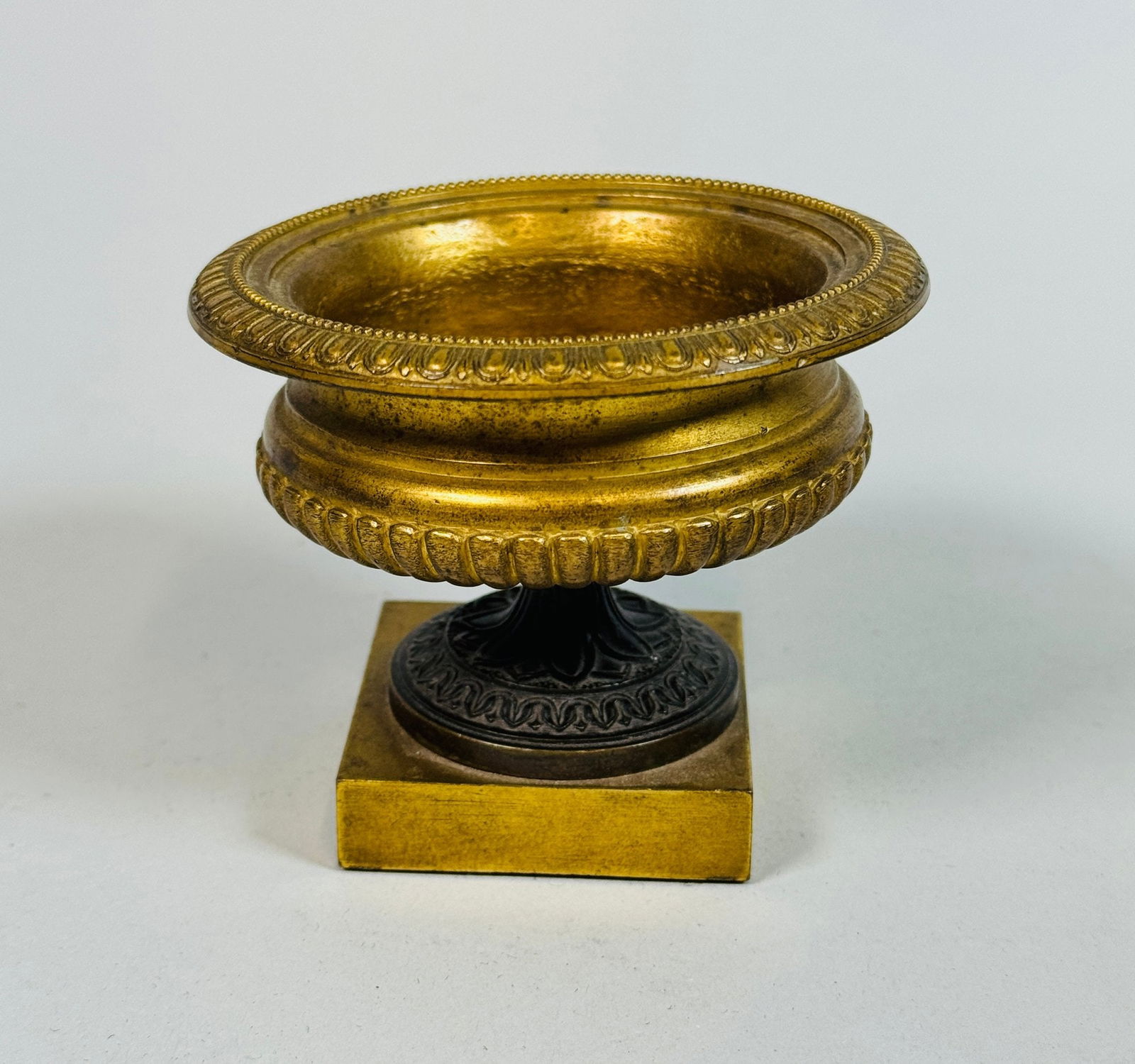 French Gilt Brass And Bronze Neoclassical Vase, C. 1900: unmarked H: 2 5/8 inchesCONDITION: base screws in a little loose