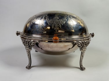 English (Martin Hall & Co.) Silver Plated Warming Dish, C. 1880