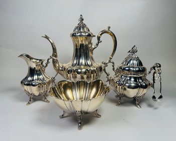 Reed & Barton 'Bradford' Four Piece Sterling Silver Tea Set (4)