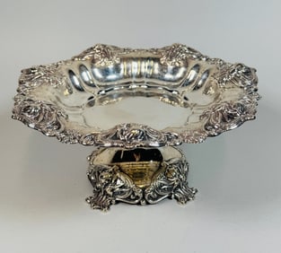 American Art Nouveau Sterling Silver Tazza, C. 1910