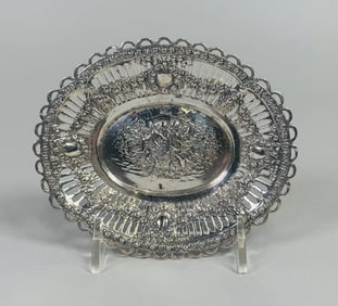 Continental .800 Silver Pierced Dish