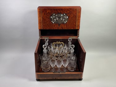 French Napoleon III Cave A Liqueur Burlwood And Inlaid Box