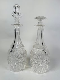 Two Cut Crystal Decanters, Early 20th Century (2)