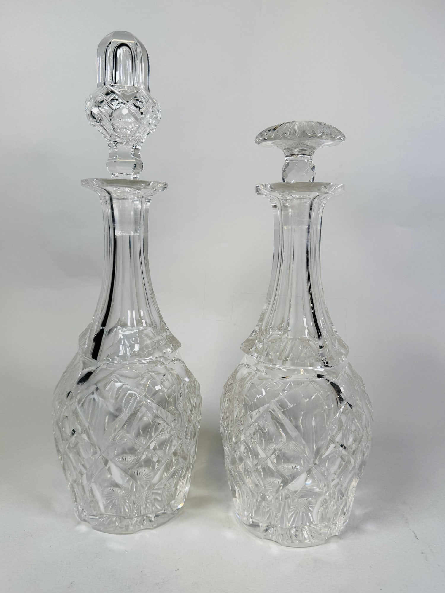 Two Cut Crystal Decanters, Early 20th Century (2) (1 of 4)