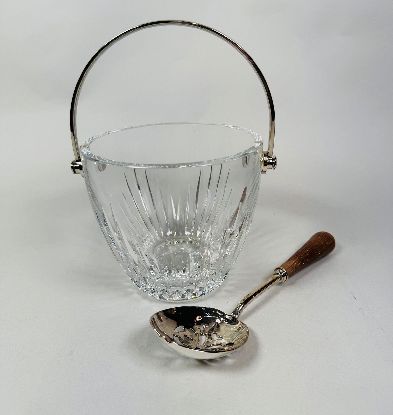 Small Baccarat Crystal Ice Bucket With Christofle Silver Plated Spoon (2) (1 of 4)
