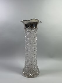Gorham Sterling Silver Mounted And Brilliant Cut Glass Vase