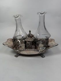Eudeline (france) Silver Cruet Set, 19th Century