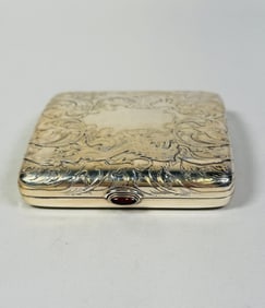 American Sterling Silver Cigarette Case, C. 1900