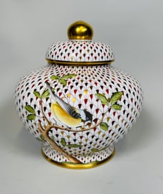 Herend Fish Scale With Gold Limited Edition Ginger Jar