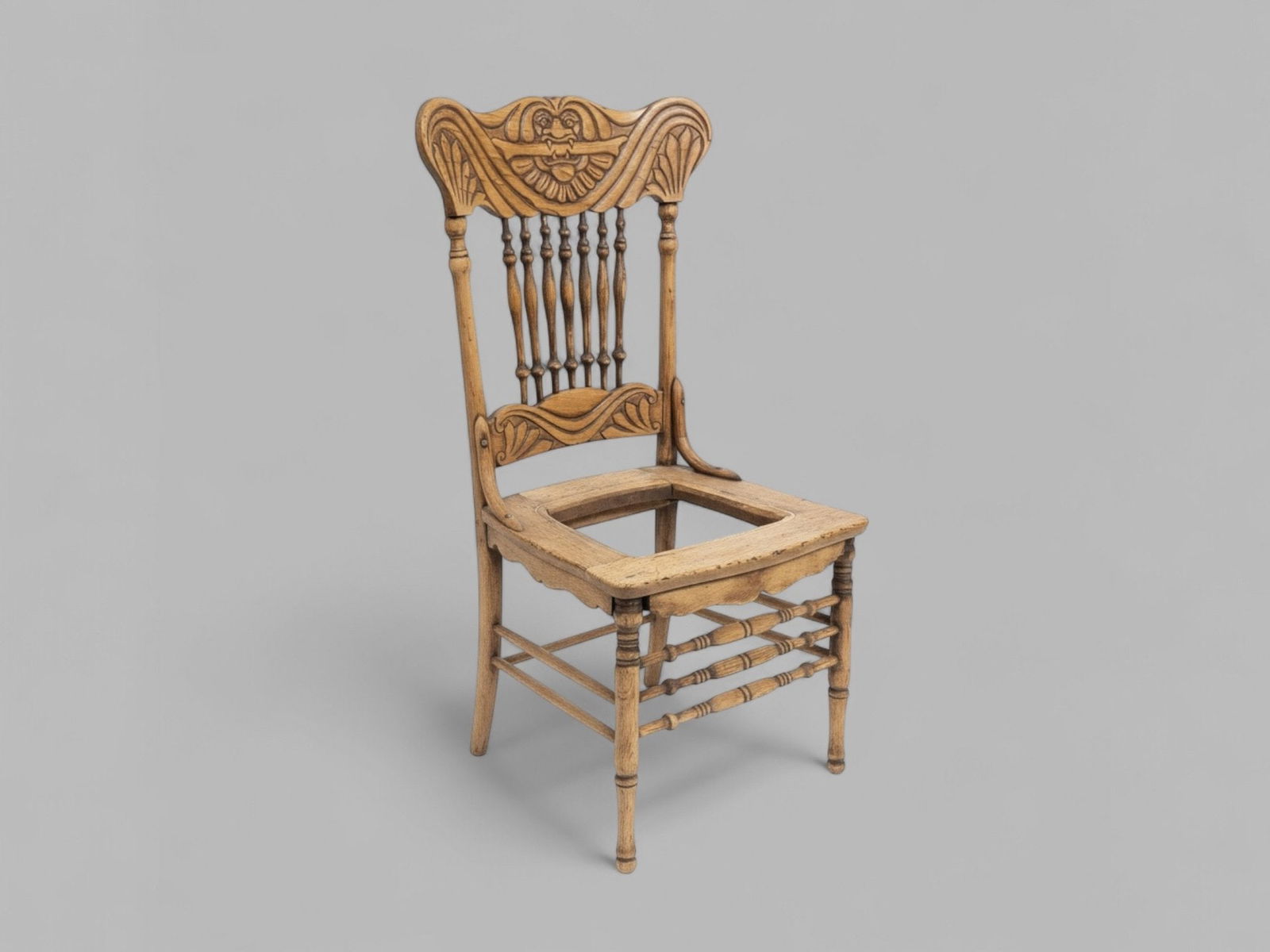 Carved Wood Spindle Chair (1 of 3)